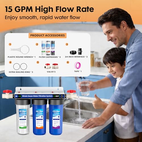 Whole House Water Filter System for Well Water City Water