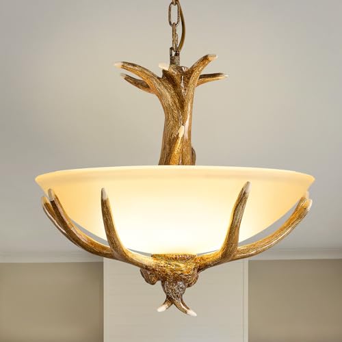 Antlers Chandelier Vintage Deer Horn Antler Lamp for Home Bar Coffee Hotel Store