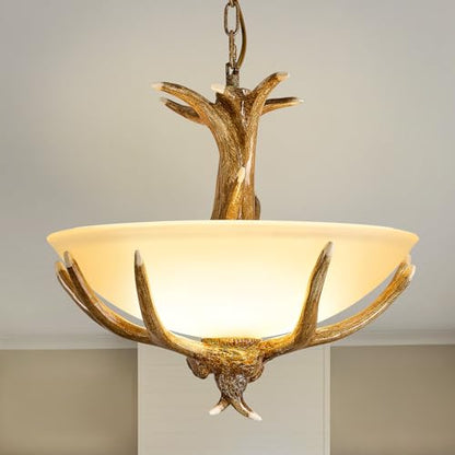 Antlers Chandelier Vintage Deer Horn Antler Lamp for Home Bar Coffee Hotel Store