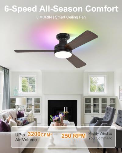 Smart RGB Ceiling Fans with Lights