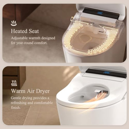 Electric Bidet Toilet Seat with Instant Warm Water