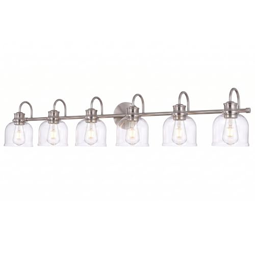 6 Lights 48" Bathroom Vanity Light Fixtures (Brushed Nickel / 6 Lights)