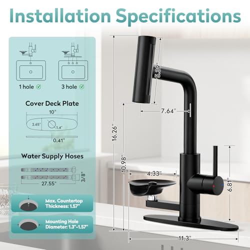 Kitchen Faucet with Glass Rinser