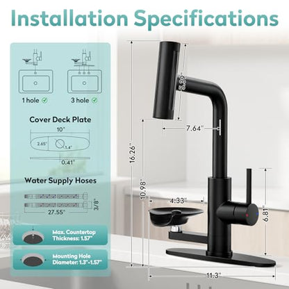 Kitchen Faucet with Glass Rinser