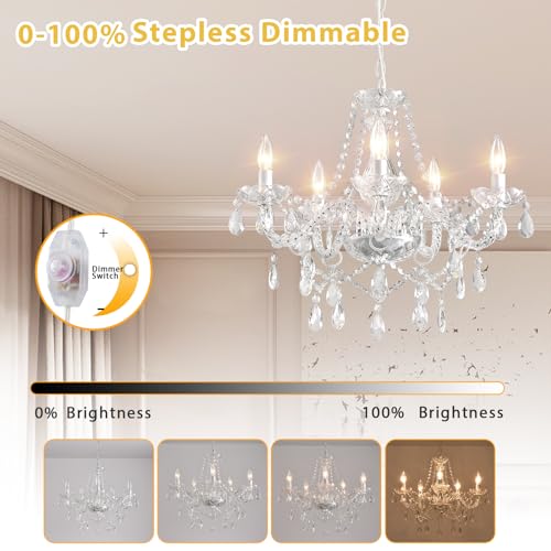 Plug in Crystal Chandelier