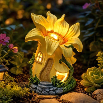 Fairy Garden House with Solar Light