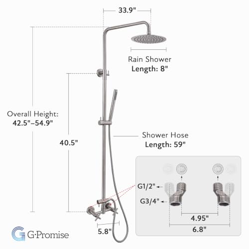 316 Marine Grade Stainless Steel Outdoor Shower Kit
