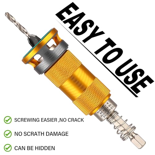 Countersink Drill Bit Set with Adjustable Depth Stop