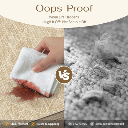 2x6 Runner Rugs Beige Washable Hallway Rug (L| Beige / 2' x 6' (Runner))