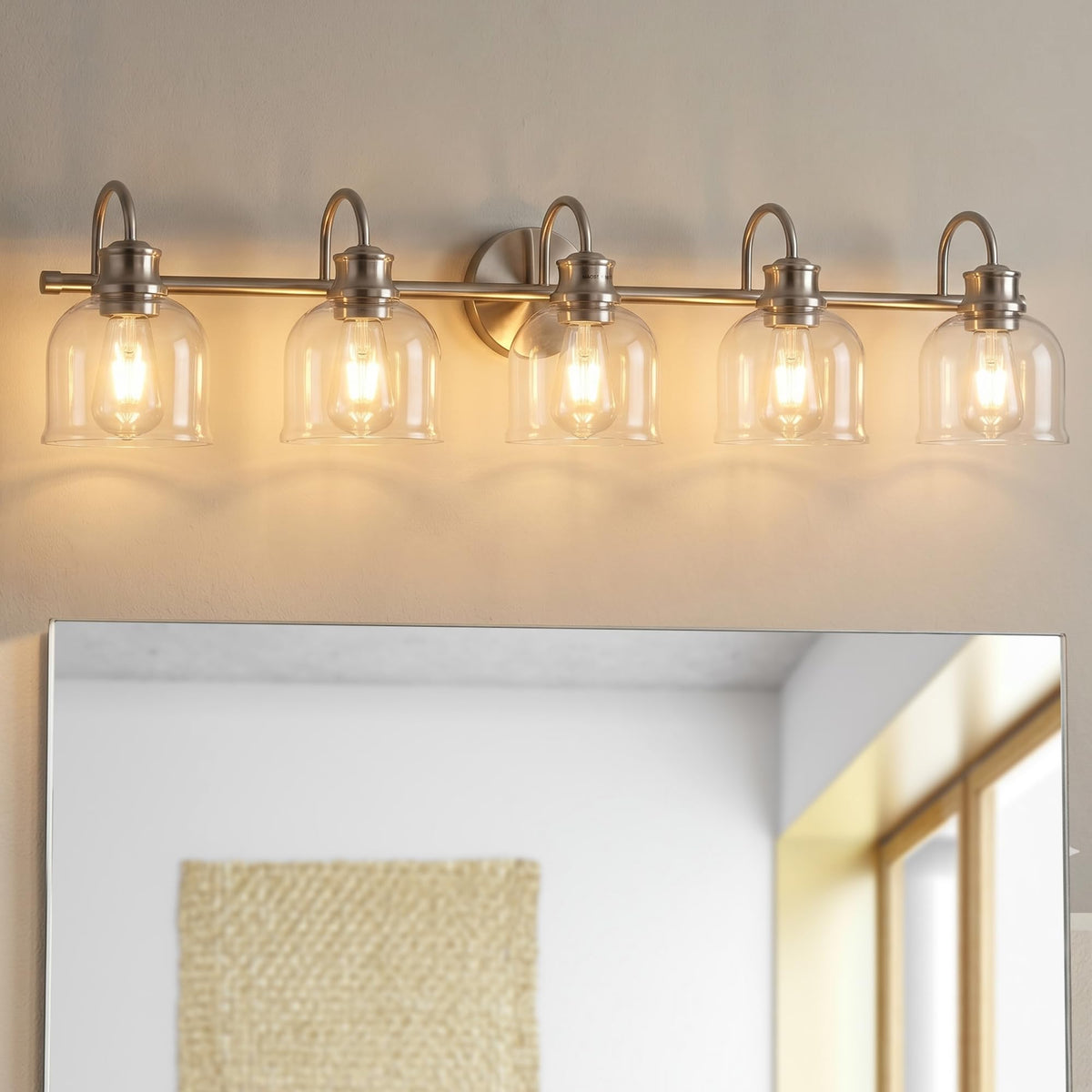5 Lights 40" Bathroom Vanity Light Fixtures (Brushed Nickel / 5 Lights)