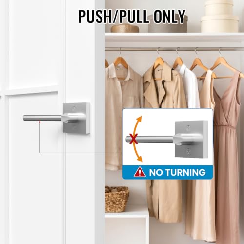 4 Pack Dummy Door Handles (Satin Nickel)