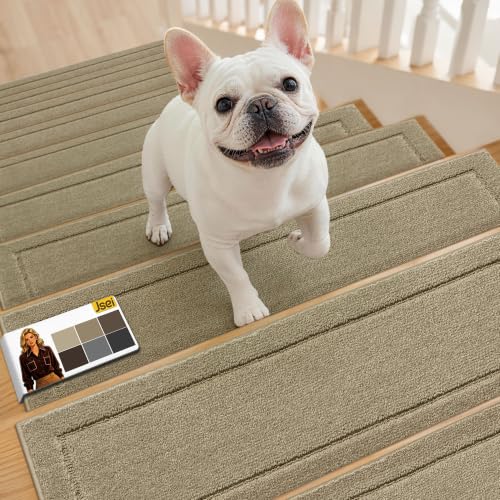 Stair Treads for Wooden Steps Indoor (30" X 8" / Beige)