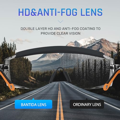 Anti fog Safety Glasses Over Glasses (Black&orange)