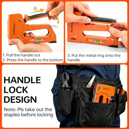 4-in-1 Heavy Duty Upholstery Staple Gun with 4000 Staples