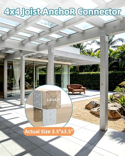 4x4 Post Bracket Kit for Wood Posts (Hot-Dip Galvanized)