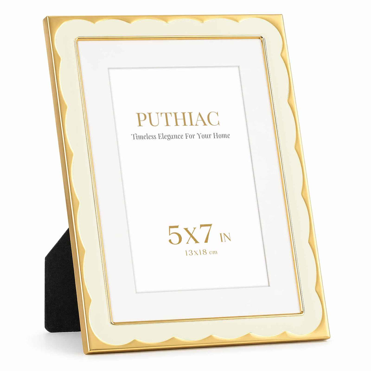 5x7 Scalloped Enamel Picture Frame (Cloud Ivory / 5x7)