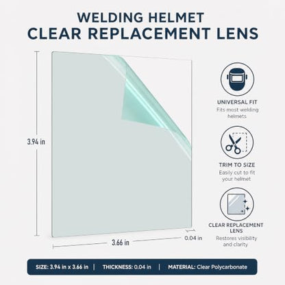 Welding Helmet Replacement Clear Lenses