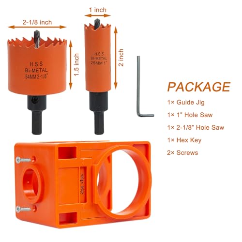 Door Lock Installation Kit for Knob (Orange)