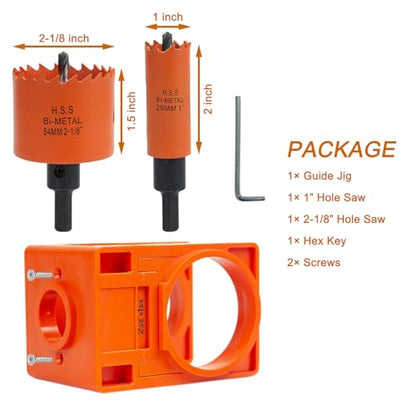 Door Lock Installation Kit for Knob (Orange)