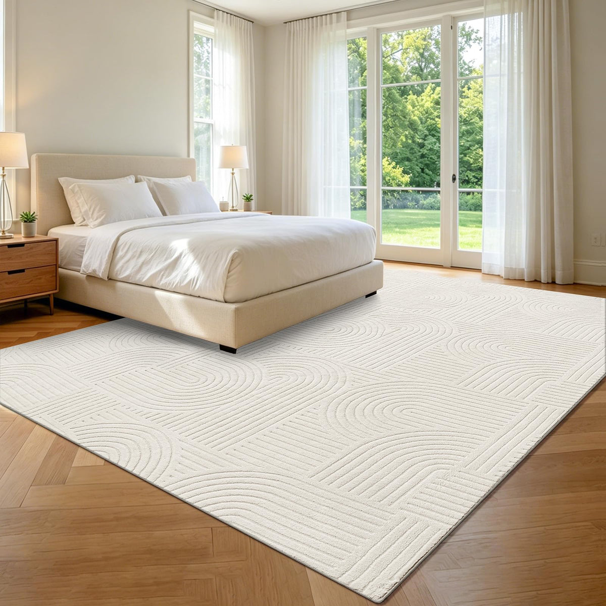 9x12 Area Rugs for Living Room (9' x 12' (Rectangular) / Cream)