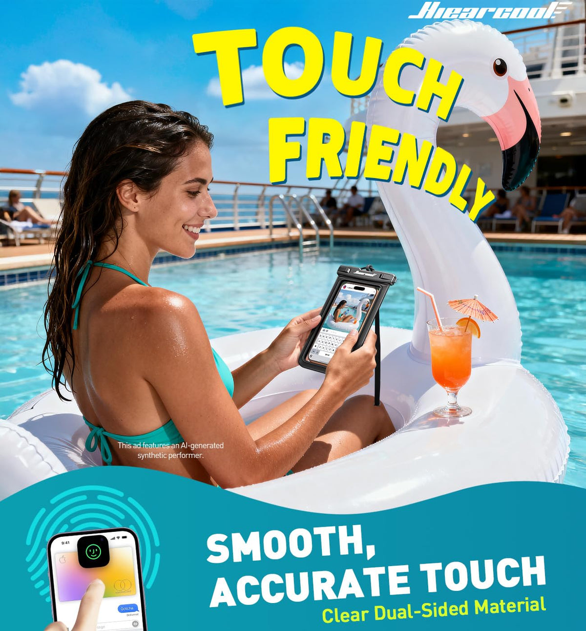 Waterproof Phone Pouch (2-Pack Black & Blue)