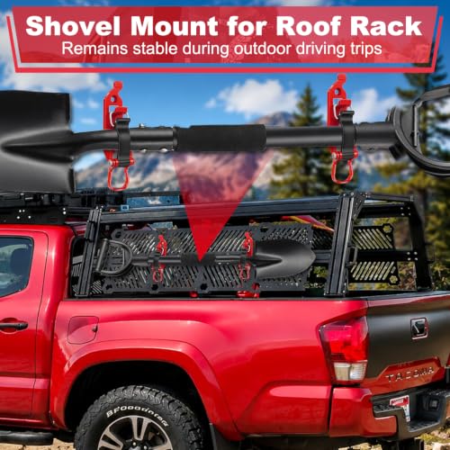 Shovel Mount for Truck Roof Rack with Holder Wall Mounting Kit