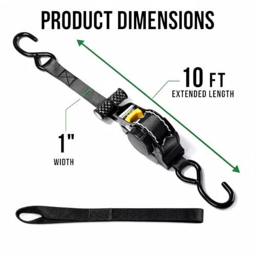 Retractable Ratchet Tie Down Straps