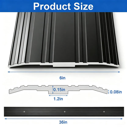 Sturdy Aluminum Door Threshold for Doorways (36''L x 6''W (1pcs) / Black)