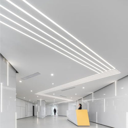 10 Pack LED Aluminum Channel U Shape LED Strip Diffuser Track with Black Cover Easy Installation