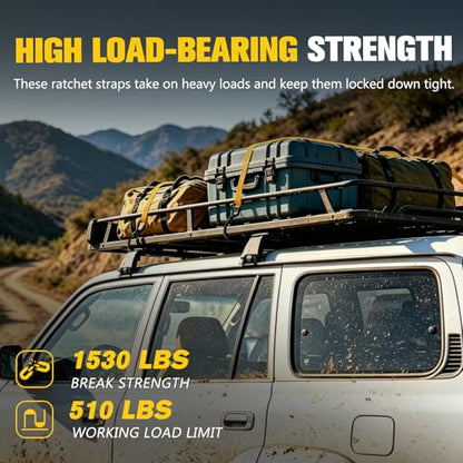 Retractable Ratchet Straps 1" x 12'