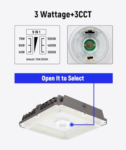75W LED Garage Canopy Light