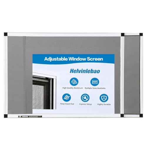 Expandable Window Screen (White / 20" H x 28"-54" W)