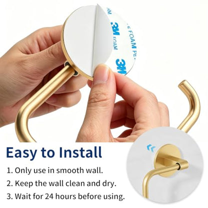 Hand Towel Holder Adhesive Gold (Gold)