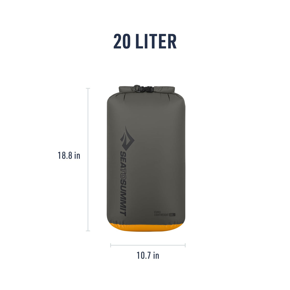eVac Dry Bag Roll (Beluga Black / 20 Liter)