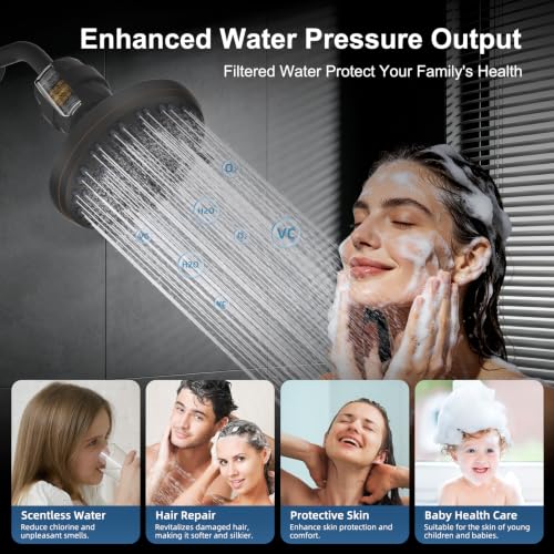 7'' High Pressure Filtered Rainfall Shower Head (Oil Rubbed Bronze / 7 Inch)