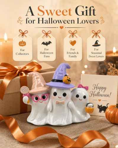 Halloween Decoration Indoor Ghost Figurine (White Ghost Trio)
