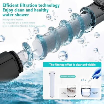 4.7 Inch Round Handheld Shower Head with 10 Spray Modes