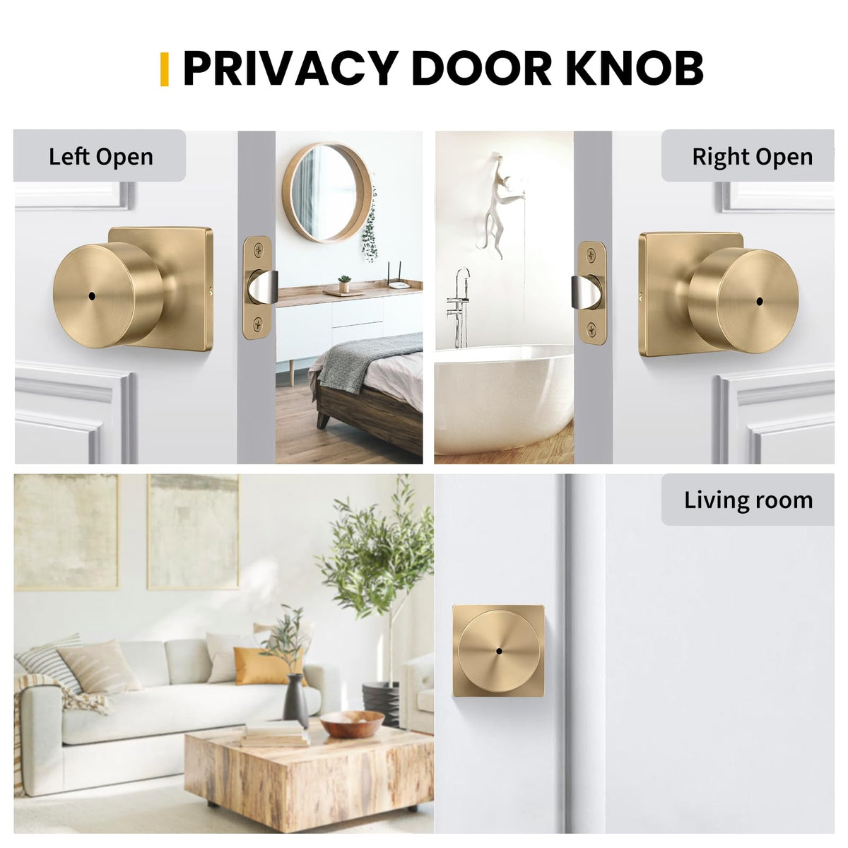 Champagne Bronze Door Knobs Interior (Champagne Bronze)