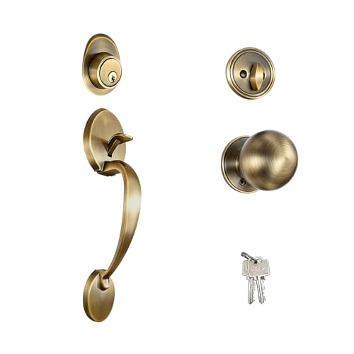 Front Door Lock Handle and Deadbolt Set