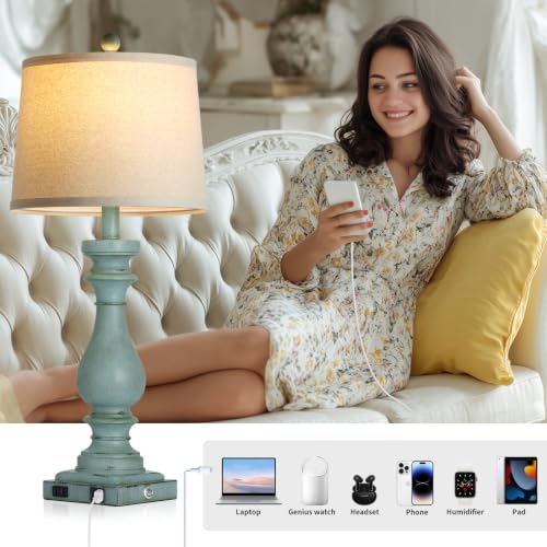 29" Tall Farmhouse Table Lamp for Living Room Side Table