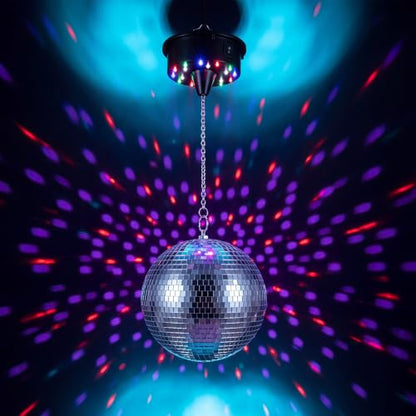 Mirror Disco Ball with Motor and Light