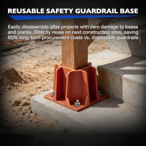 Reusable red guardrail Base