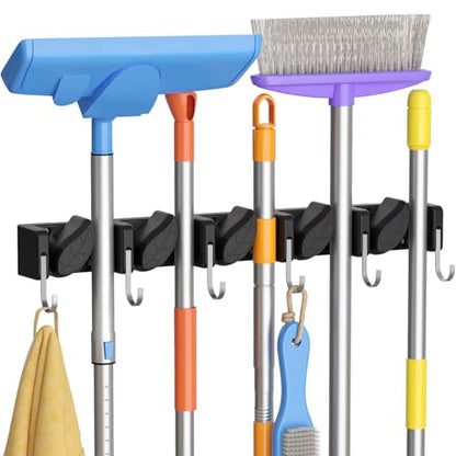 Mop and Broom Holder Organzier Wall Mount Non