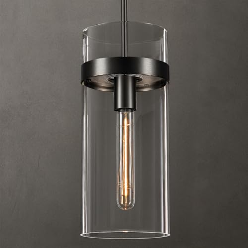 Modern Large 12 in Glass Kitchen Island Pendant Light