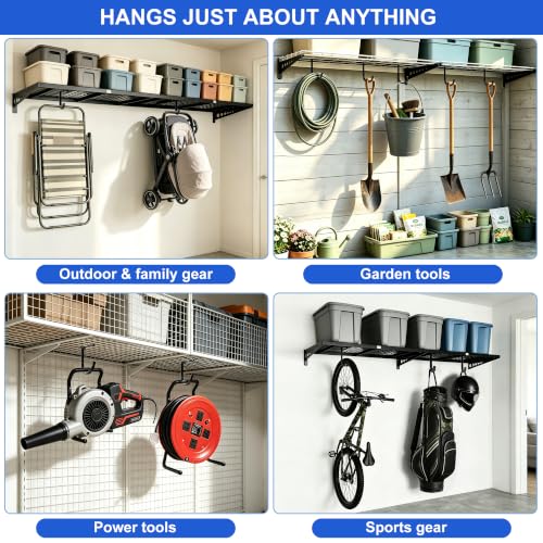 Bike Hooks for Garage Storage Rack