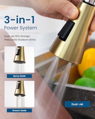 Kitchen Sink Faucet Stainless Steel with Sprayer 2