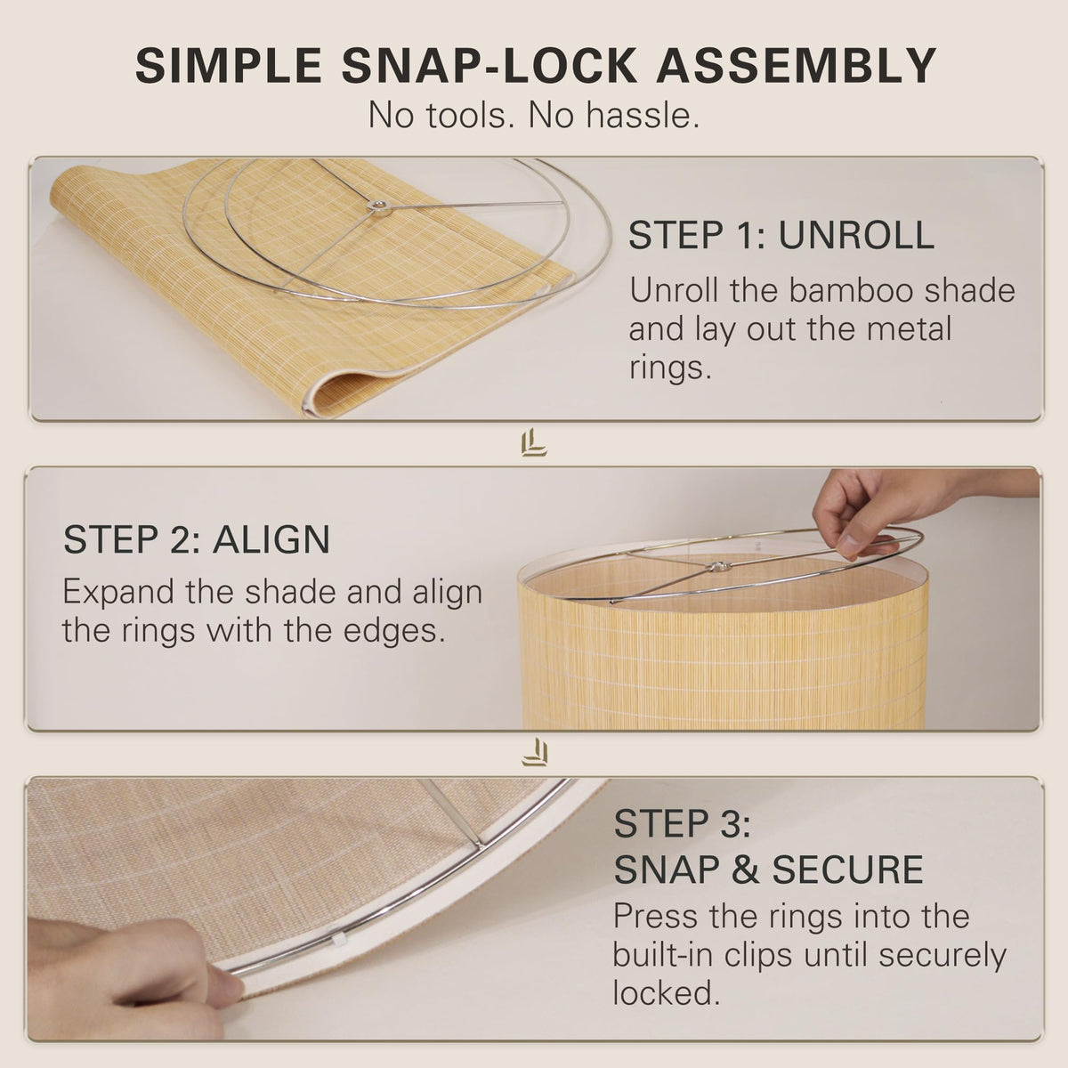 Bamboo Lamp Shades 2 Pack (Natural Bamboo - Large Tall Drum)