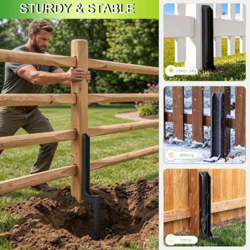 2 Pcs Fence Post Repair Kit