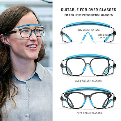 Anti fog Safety Glasses Over Glasses (Liblue)