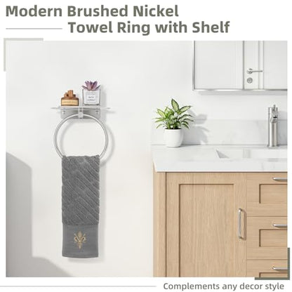 Towel Ring with Storage Shelf